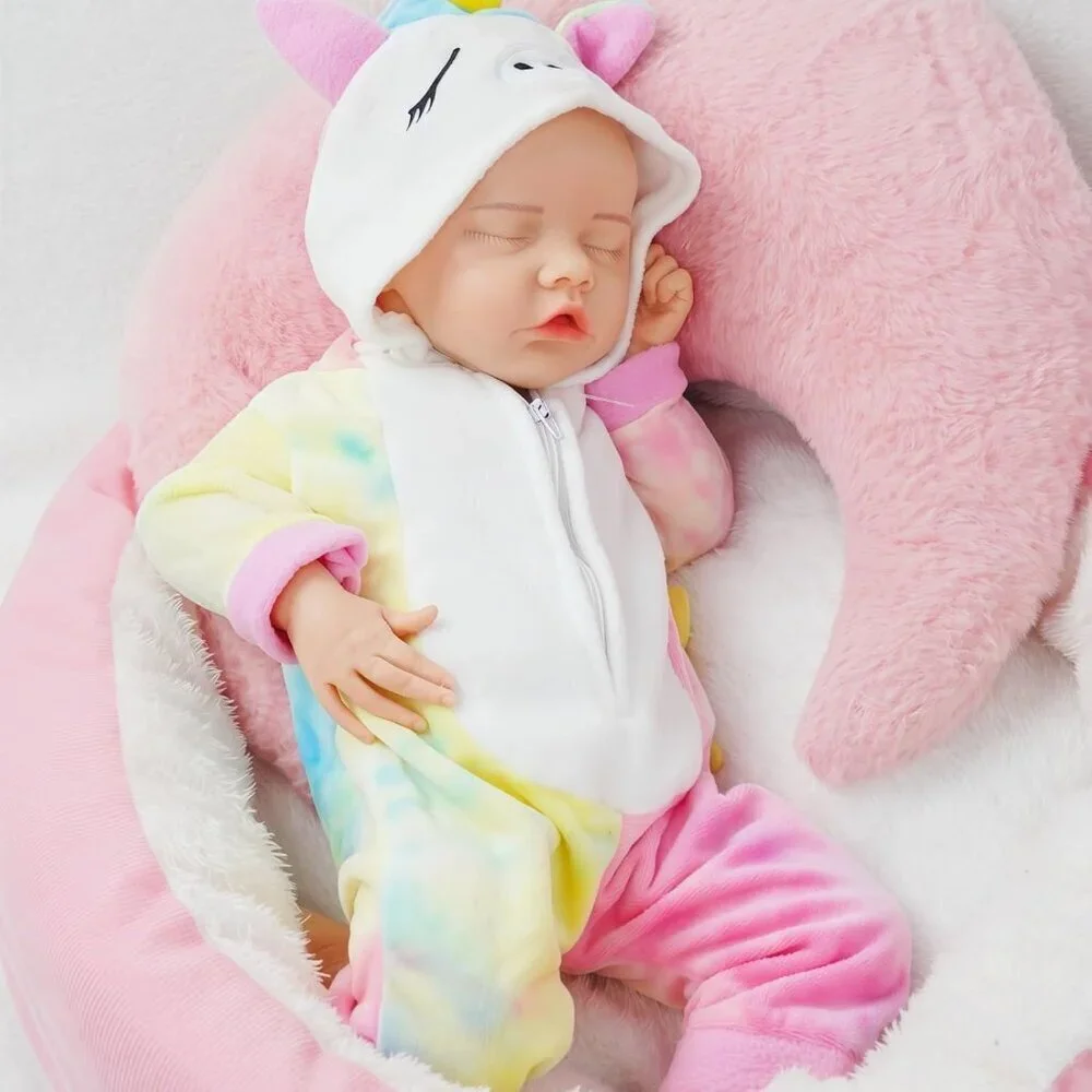 🆕18 Inch Realistic Reborn Baby Doll Silicone-Made & Lifelike Newborn Baby Girl